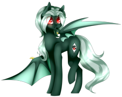 Size: 1024x809 | Tagged: safe, artist:itsizzybel, oc, oc only, species:bat pony, species:pony, red eyes, simple background, solo, transparent background
