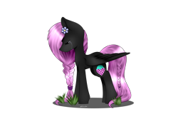 Size: 4500x3000 | Tagged: safe, artist:itsizzybel, oc, oc only, oc:cream cloud, species:pegasus, species:pony, crying, female, flower, flower in hair, pasture, pegasus oc, simple background, solo, transparent background, wings