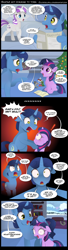 Size: 1000x3700 | Tagged: safe, artist:coltsteelstallion, character:night light, character:smarty pants, character:twilight sparkle, character:twilight velvet, species:pony, species:unicorn, bad parenting, christmas, christmas tree, comic, dialogue, father and daughter, female, filly, filly twilight sparkle, freaking out, male, mare, minecraft, news, open mouth, papyrus (undertale), shocked, shrunken pupils, stallion, subtle as a train wreck, this will end in tears, this will end in therapy, thousand yard stare, tower of pimps, traumatized, tree, undertale, we are going to hell, younger