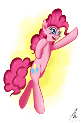 Size: 2000x3000 | Tagged: safe, artist:truffle shine, character:pinkie pie, species:pony, bipedal, female, signature, solo