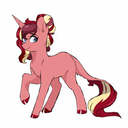 Size: 5000x5000 | Tagged: safe, artist:scarletskitty12, oc, oc only, oc:cabaletta, parent:sunset shimmer, parent:twilight sparkle, parents:sunsetsparkle, species:classical unicorn, species:pony, absurd resolution, cloven hooves, leonine tail, magical lesbian spawn, offspring, simple background, solo, unshorn fetlocks, white background