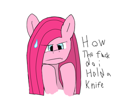 Size: 2369x1977 | Tagged: safe, artist:lofis, character:pinkamena diane pie, character:pinkie pie, female, simple background, solo, vulgar, white background