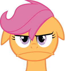 Size: 3694x4053 | Tagged: safe, artist:felix-kot, character:scootaloo, species:pegasus, species:pony, simple background, transparent background, unamoosed face, vector