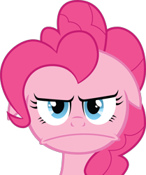 Size: 3924x4691 | Tagged: safe, artist:felix-kot, character:pinkie pie, simple background, transparent background, unamoosed face, vector