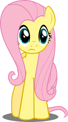 Size: 2076x3671 | Tagged: safe, artist:felix-kot, character:fluttershy, species:pegasus, species:pony, episode:a dog and pony show, g4, my little pony: friendship is magic, confused, female, mare, simple background, solo, transparent background, vector