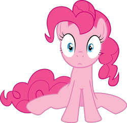 Size: 3682x3562 | Tagged: safe, artist:felix-kot, character:pinkie pie, species:earth pony, species:pony, female, mare, simple background, sitting, solo, transparent background, vector