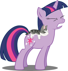 Size: 3703x3854 | Tagged: safe, artist:felix-kot, character:twilight sparkle, chi, chi's sweet home, simple background, transparent background, vector
