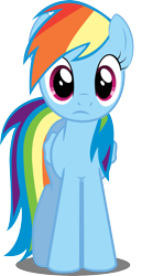 Size: 1989x3862 | Tagged: safe, artist:felix-kot, character:rainbow dash, species:pegasus, species:pony, episode:a dog and pony show, g4, my little pony: friendship is magic, confused, female, mare, simple background, solo, transparent background, vector