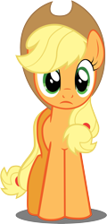 Size: 1881x3913 | Tagged: safe, artist:felix-kot, character:applejack, species:earth pony, species:pony, episode:a dog and pony show, g4, my little pony: friendship is magic, confused, female, mare, simple background, solo, transparent background, vector
