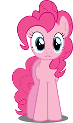 Size: 2339x3915 | Tagged: safe, artist:felix-kot, character:pinkie pie, species:earth pony, species:pony, episode:a dog and pony show, g4, my little pony: friendship is magic, confused, female, mare, simple background, solo, transparent background, vector