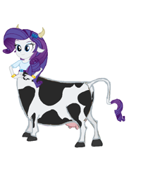 Size: 666x793 | Tagged: source needed, useless source url, safe, artist:theunknowenone1, character:rarity, species:centaur, species:cow, my little pony:equestria girls, bracelet, cow ears, female, hand on hip, horns, jewelry, needs more jpeg, raricow, solo, species swap, udder