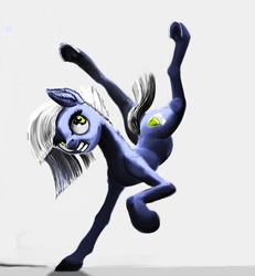 Size: 900x972 | Tagged: safe, artist:ponsce, character:limestone pie, species:pony, angry, backbend, bucking, female, flexible, solo