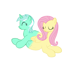 Size: 1787x1755 | Tagged: safe, artist:theunknowenone1, character:fluttershy, character:lyra heartstrings, species:pony, ship:lyrashy, conjoined, fusion, multiple heads, pregnant, simple background, two heads, white background
