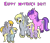 Size: 2601x2214 | Tagged: safe, artist:dinkyuniverse, character:amethyst star, character:chirpy hooves, character:crackle pop, character:derpy hooves, character:dinky hooves, character:sparkler, species:pegasus, species:pony, chest fluff, chirpy hooves, equestria's best family, equestria's best mother, family, female, mare, mother, mother and daughter, mother and son, mother's day, mothers day 2017, simple background, transparent background, unshorn fetlocks