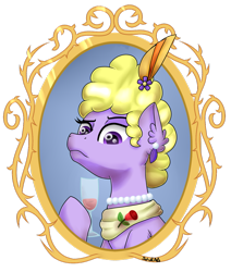 Size: 1024x1206 | Tagged: safe, artist:saturnstar14, character:lyrica lilac, species:pony, bust, canterlot elite, portrait, sassy, simple background, solo, transparent background