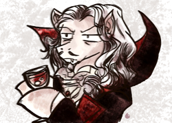Size: 721x516 | Tagged: safe, artist:kna, species:pony, alcohol, bust, castlevania, castlevania: symphony of the night, dracula, fangs, glass, hoof hold, ponified, portrait, solo, vampire, what is a man, wine, wine glass