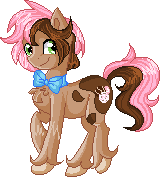 Size: 160x179 | Tagged: safe, artist:sketchyhowl, oc, oc only, oc:cocoa truffle, species:earth pony, species:pony, animated, female, gif, mare, pixel art, simple background, solo, transparent background