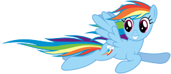 Size: 7500x3266 | Tagged: safe, artist:stabzor, character:rainbow dash, female, simple background, solo, transparent background, vector