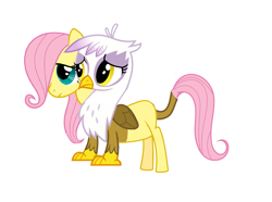 Size: 2093x1555 | Tagged: safe, artist:theunknowenone1, character:fluttershy, character:gilda, species:hippogriff, species:pony, ship:gildashy, alternate universe, conjoined, female, fusion, lesbian, multiple heads, shipping, siblings, simple background, sisters, two heads, we have become one, white background