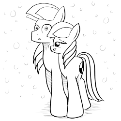 Size: 1000x1000 | Tagged: safe, artist:truffle shine, oc, oc only, oc:cordyceps sparkle, oc:truffle shine, species:earth pony, species:pony, duo, female, lineart, male, mare, nuzzling, rule 63, simple background, sketch, stallion, surprised, transparent background, truffle shine's sketch series