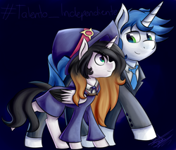 Size: 2499x2124 | Tagged: safe, artist:scarlett-letter, oc, oc only, species:alicorn, species:pony, species:unicorn, alicorn oc, anime, clothing, crossover, cute, dress, halloween, hashtag, holiday, little witch academia, signature, spanish