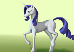 Size: 2676x1894 | Tagged: safe, artist:stratodraw, character:rarity, species:pony, species:unicorn, classical, female, hoers, horse, raised hoof, simple background, solo