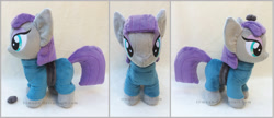 Size: 1715x742 | Tagged: safe, artist:lilmoon, character:boulder, character:maud pie, species:pony, chibi, cute, irl, maudabetes, photo, plushie
