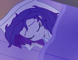 Size: 1014x788 | Tagged: safe, artist:tabrony23, character:rarity, my little pony:equestria girls, bed hair, cute, female, raribetes, sleeping, smiling, solo