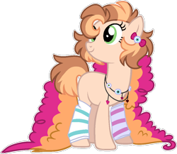 Size: 970x841 | Tagged: safe, artist:s1nb0y, oc, oc only, species:earth pony, species:pony, female, jewelry, leg warmers, mare, necklace, simple background, solo, transparent background