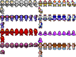 Size: 512x384 | Tagged: safe, artist:rydelfox, character:grogar, character:smooze, g1, arabus, filly fantasy vi, king charlatan, lavan, pixel art, princess porcina, queen bumble, simple background, sprite, squirk, ultros, white background