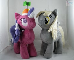 Size: 1052x857 | Tagged: safe, artist:lilmoon, character:derpy hooves, character:screwball, species:pony, buddies, clothing, custom, doll, hat, irl, photo, plushie, propeller hat, swirly eyes, toy