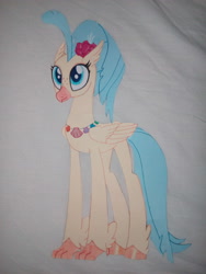Size: 2448x3264 | Tagged: safe, artist:justsomepainter11, character:princess skystar, species:classical hippogriff, species:hippogriff, my little pony: the movie (2017), craft, cutout, female, seashell necklace, solo