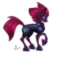 Size: 2212x1983 | Tagged: safe, artist:derpsonhooves, character:tempest shadow, species:pony, species:unicorn, my little pony: the movie (2017), broken horn, eye scar, female, looking down, mare, raised hoof, scar, simple background, solo, transparent background