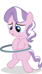 Size: 2224x3902 | Tagged: safe, artist:felix-kot, edit, editor:slayerbvc, character:diamond tiara, species:pony, episode:the cutie pox, g4, my little pony: friendship is magic, accessory-less edit, bipedal, female, filly, loop-de-hoop, missing accessory, simple background, solo, transparent background, vector, vector edit