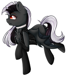 Size: 2127x2396 | Tagged: safe, artist:sketchyhowl, oc, species:bat pony, species:pony, clothing, female, high res, mare, simple background, solo, transparent background
