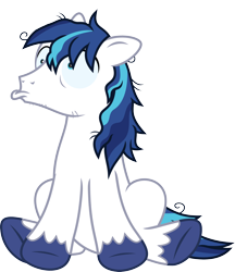 Size: 2594x3000 | Tagged: safe, artist:chainchomp2 edit, edit, editor:slayerbvc, character:shining armor, species:earth pony, species:pony, episode:the crystalling, g4, my little pony: friendship is magic, cracked armor, earth pony shining armor, male, messy mane, race swap, scared, simple background, solo, stallion, stubble, transparent background, vector, vector edit, wide eyes, woobie