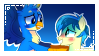 Size: 99x56 | Tagged: safe, artist:s1nb0y, character:gallus, character:sandbar, species:griffon, ship:gallbar, episode:school daze, g4, my little pony: friendship is magic, blushing, deviantart stamp, gay, male, shipping, smiling