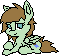 Size: 59x56 | Tagged: safe, artist:lofis, oc, oc only, oc:mint chocolate, species:pegasus, species:pony, female, looking at you, lying down, mare, paint.net, pixel art, simple background, solo, transparent background