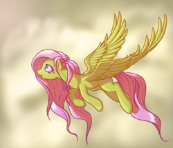 Size: 1274x1096 | Tagged: safe, artist:stratodraw, character:fluttershy, species:pegasus, species:pony, female, flying, looking away, mare, profile, solo, spread wings, wings