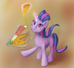Size: 1024x941 | Tagged: safe, artist:stratodraw, character:twilight sparkle, species:pony, species:unicorn, cute, female, food, glowing horn, magic, mare, pizza, solo, twiabetes
