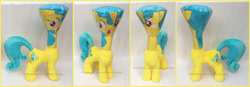 Size: 2127x742 | Tagged: safe, artist:lilmoon, character:lemon hearts, species:pony, episode:amending fences, g4, my little pony: friendship is magic, erlenmeyer flask, flashback, flaskhead hearts, irl, photo, plushie, solo