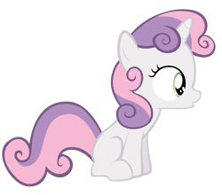 Size: 8192x7222 | Tagged: safe, artist:thatguy1945, part of a set, character:sweetie belle, absurd resolution, curious, simple background, sitting, transparent background, vector