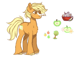 Size: 1099x855 | Tagged: safe, artist:s1nb0y, oc, oc:apple spice, parent:applejack, parent:trouble shoes, parents:troublejack, species:earth pony, species:pony, male, offspring, reference sheet, simple background, solo, stallion, transparent background