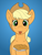 Size: 751x1000 | Tagged: safe, artist:redquoz, character:applejack, species:earth pony, species:pony, newbie artist training grounds, apple fritter (food), atg 2018, clothing, cowboy hat, dessert, female, food, freckles, hat, looking at you, mare, smiling, solo, stetson