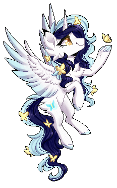Size: 232x372 | Tagged: safe, artist:monogy, oc, oc:roxy lovli pop, species:alicorn, species:pony, animated, butterfly, female, gif, mare, pixel art, simple background, solo, transparent background