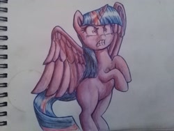 Size: 3264x2448 | Tagged: safe, artist:stratodraw, character:twilight sparkle, character:twilight sparkle (alicorn), species:alicorn, species:pony, angry, female, gritted teeth, mare, solo, traditional art