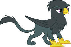 Size: 4175x2786 | Tagged: safe, artist:duskthebatpack, oc, oc only, oc:garrot featherspear, species:griffon, folded wings, griffon oc, male, simple background, solo, standing, transparent background, vector