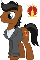 Size: 2116x3167 | Tagged: safe, artist:duskthebatpack, oc, oc only, oc:sherlock hooves, species:earth pony, species:pony, clothing, frown, long sleeves, male, shirt, simple background, solo, stallion, standing, transparent background, undershirt, vector