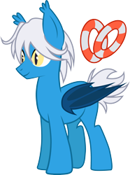 Size: 2212x2974 | Tagged: safe, artist:duskthebatpack, oc, oc only, oc:mazu, species:bat pony, species:pony, bat wings, ear fluff, folded wings, male, simple background, smiling, solo, stallion, standing, transparent background, vector