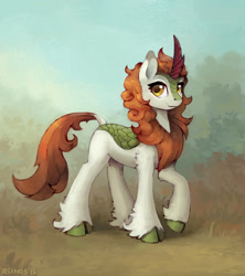 Size: 1200x1350 | Tagged: safe, artist:asimos, character:autumn blaze, species:kirin, episode:sounds of silence, g4, my little pony: friendship is magic, cloven hooves, female, leonine tail, looking at you, solo